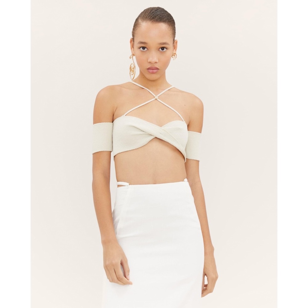 NWT JACQUEMUS Beige Le Haut Soleil Tank Top